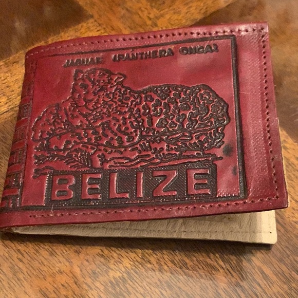 Vintage Belize Souvenir Wallet Bifold Collectible Hand Tooled Jaguar - Picture 6 of 6